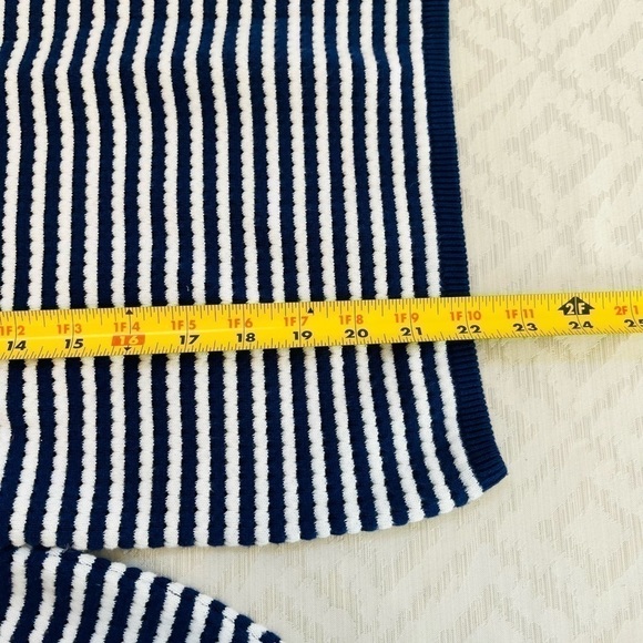 Jasper Conran Striped Cotton Sweater Blue and White Size 12 - Picture 6 of 6